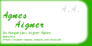 agnes aigner business card